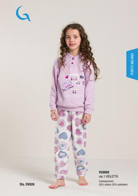 PIGIAMA BAMBINA M/L V20059 Tellini S.r.l. Ingrosso Abbigliamento